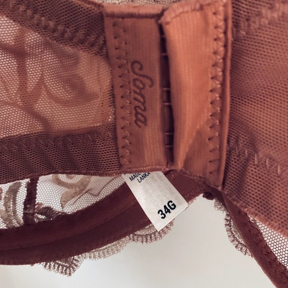 SOMA INTIMATES Women's Underwire "Sensuous Lace" Bra NWT Size 34G - Picture 8 of 8